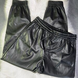 Zara Black Faux Leather Pants